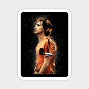 Johan Cruyff Football Art Magnet
