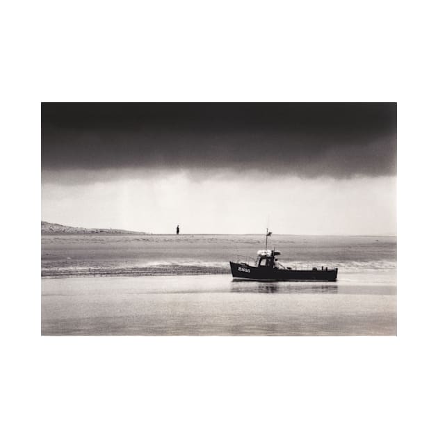 Fishing boat returning to harbour - Conwy estuary, North Wales by richflintphoto