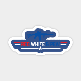 Red White and Pew Magnet