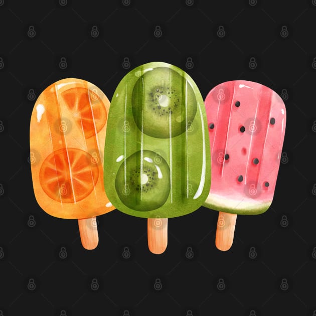 Fruit Popsicles by Whimsical Frank