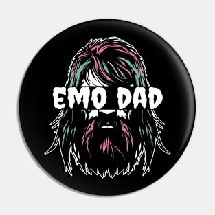 Emo Dad Father Goth Punk Rock - 2000S Gothic Emo Dad Pin