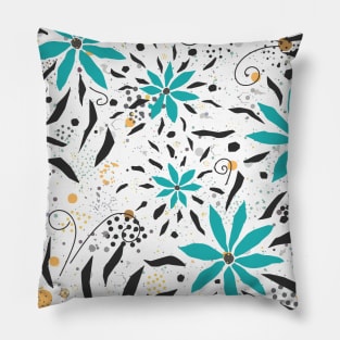 Blue Flowers Pillow