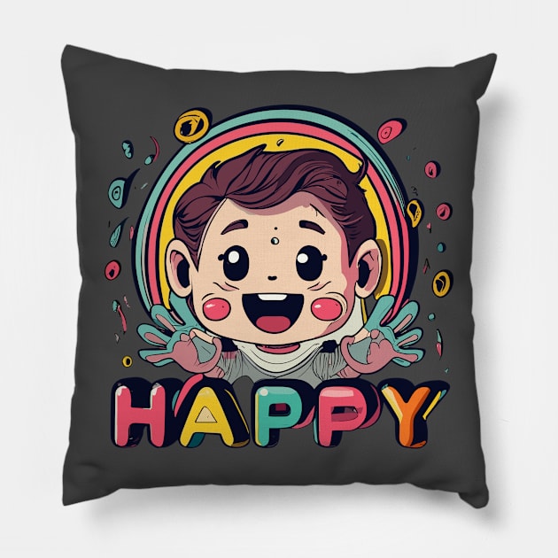 Happy Always Pillow by UnniqDesigns