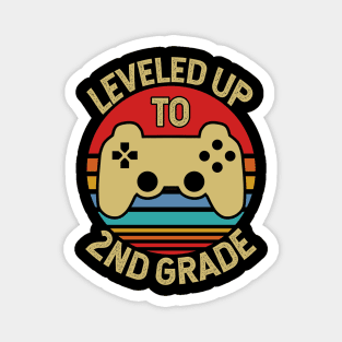 Leveled Up To 2nd Grade Kids Graduation Magnet