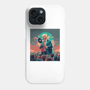 Donald Trump Spouting out Filth- Megaphone Head Phone Case