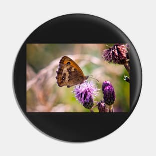 Meadow Brown Butterfly Pin