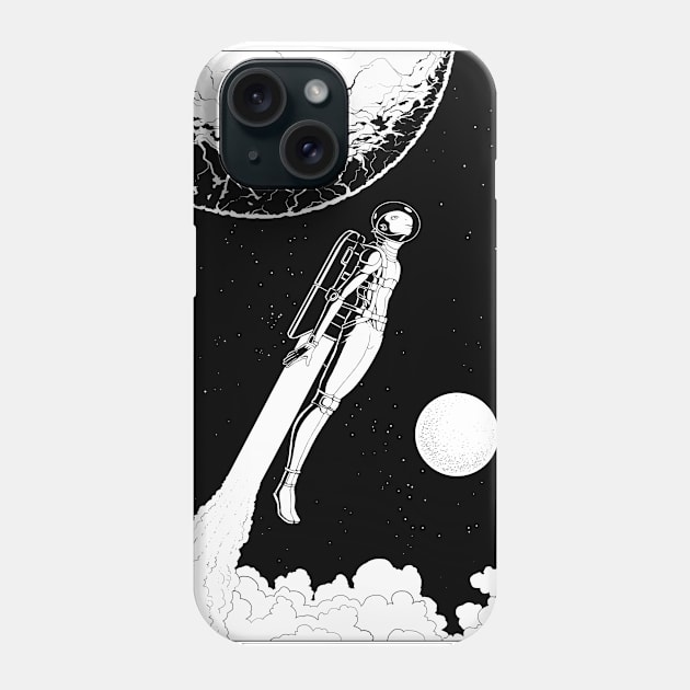 Jetpack Pioneer Phone Case by Oliver Bown Designs