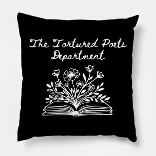 The Tortured Poets Department Floral Book Design Pillow