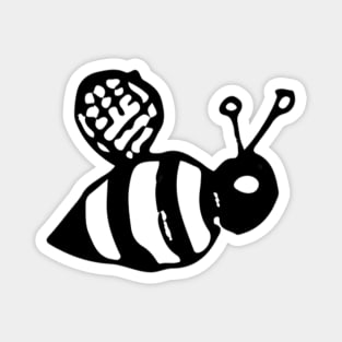 Bumblebee Doodle Black Magnet