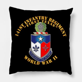 141st Infantry Regiment WWII w Txt Pillow