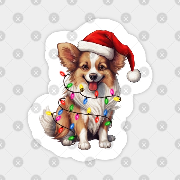 Christmas Papillon Magnet by Chromatic Fusion Studio