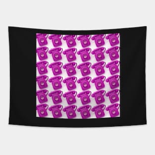 Pink purple vintage telephone Tapestry