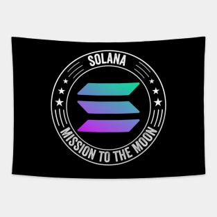 Vintage Solana Coin To The Moon Crypto Token Cryptocurrency Wallet Birthday Gift For Men Women Kids Tapestry