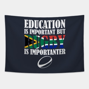 Education Is Important But Rugby Is Importanter - Bokke Tapestry