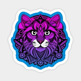 Cyberpunk Cats Mandala T-Shirt Magnet