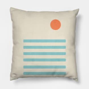 Minimal Sun Water Stripes Pillow