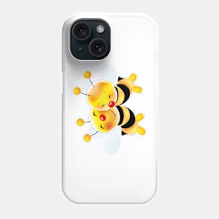 Cut-out of bees in love Phone Case