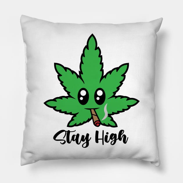 Stay High Pillow by defytees