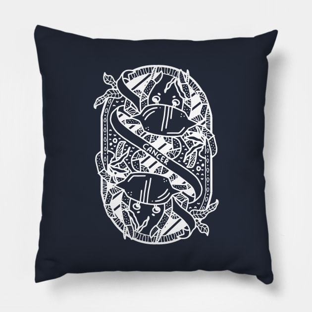 Cancer Astronomical Zodiac Pillow by ruangkerja