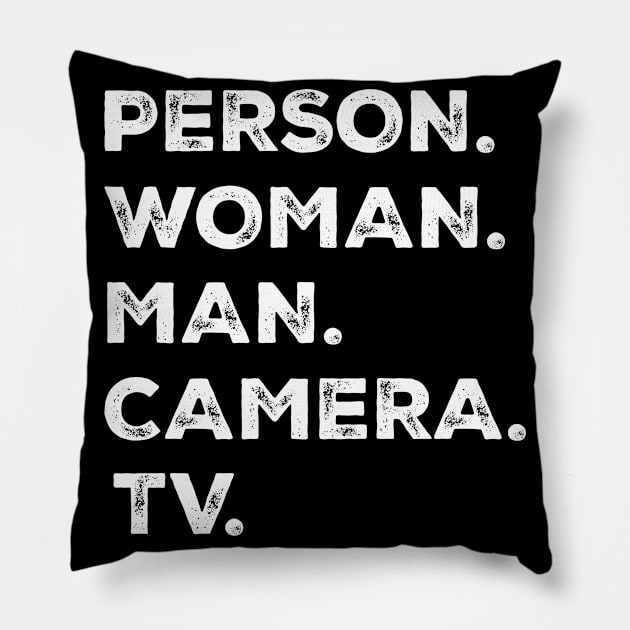 Person. Woman. Man. Camera. TV. Go Vote! Pillow by mo designs 95