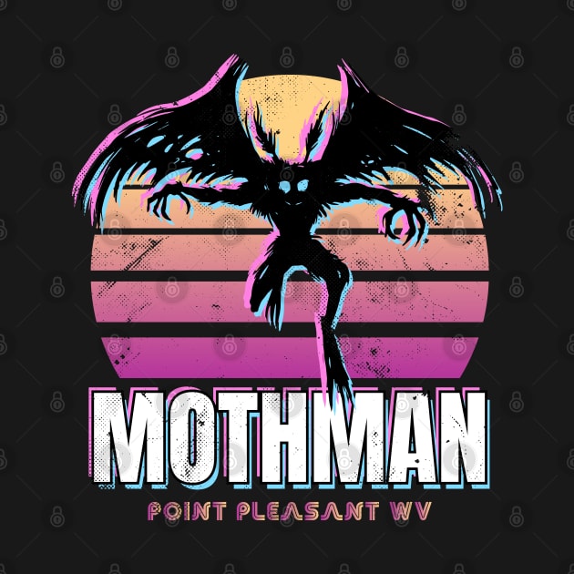 Retro Mothman Cryptid 80s Gift by qwertydesigns