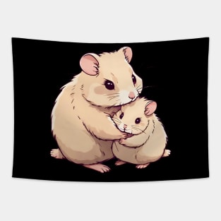 Hamster, Mom and Baby, Mothers Day Tapestry