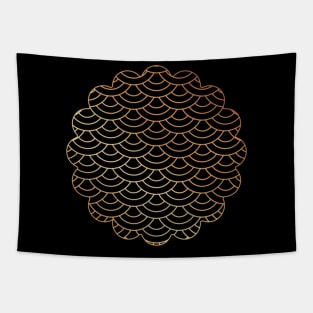 Radiant Spiral Circle Tapestry