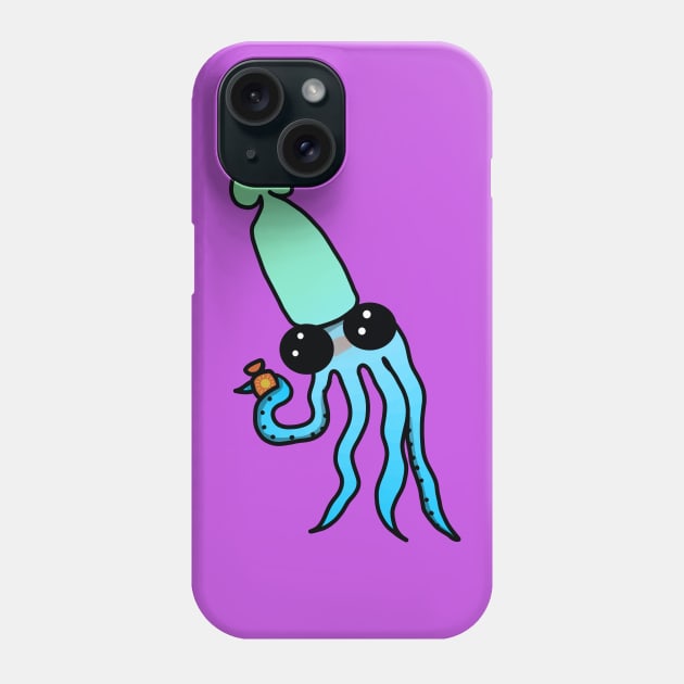 Sunscreen Squid Phone Case by WhimsicalC