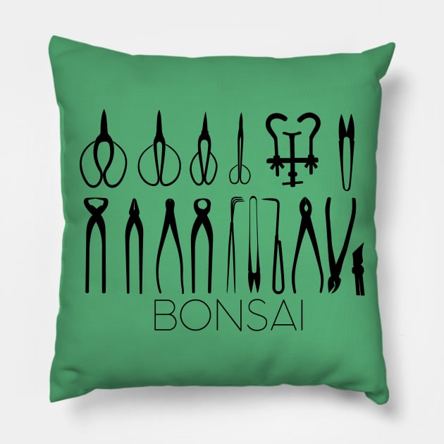 Bonsai Tools Pillow by Teequeque