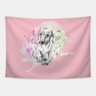 Dachshund Color Splash Tapestry