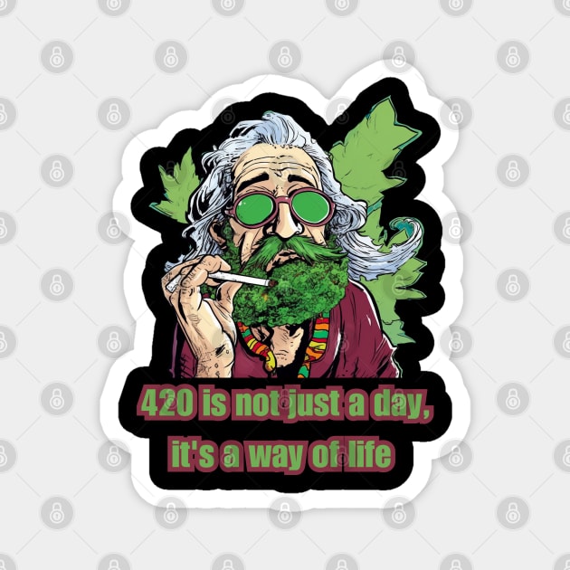 Canabis 420 Marijuana  420 Is Not Just a Day it is a Way of Life Magnet by FrogandFog