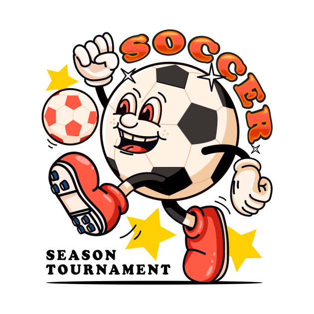 Soccer, retro soccer mascot character by Vyndesign