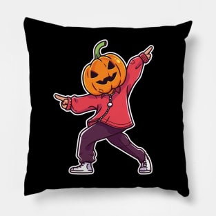 Pumpkin Man Dancing. The Spooky Dance. Pillow