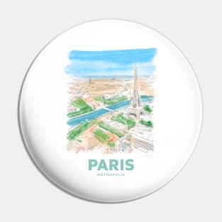 Paris Metropolis Art Pin