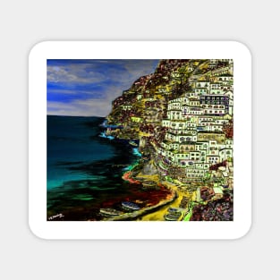 Positano at night. Magnet