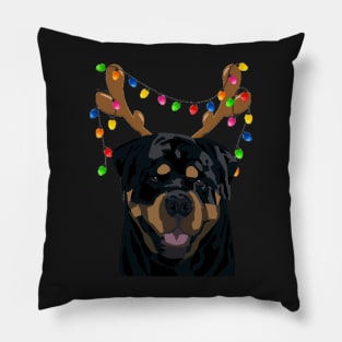 Rottweiler Christmas Pillow