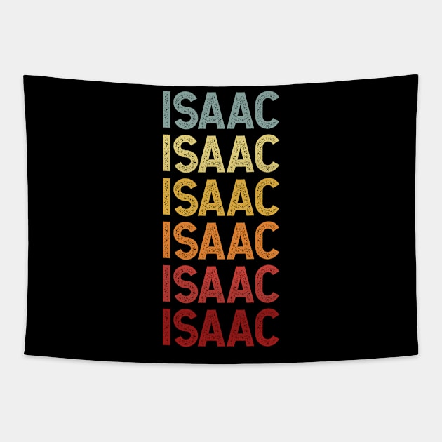 Isaac Name Vintage Retro Gift Named Isaac Tapestry by CoolDesignsDz