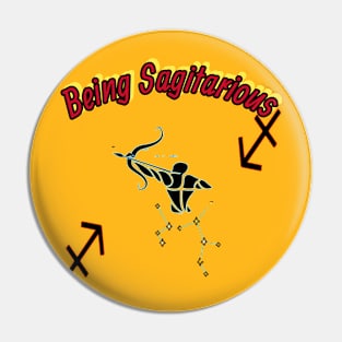 Being Sagittarius front image design Pin