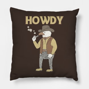 Howdy Eagle Cowboy Pillow