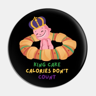 King Cake Calories Don't Count Pin