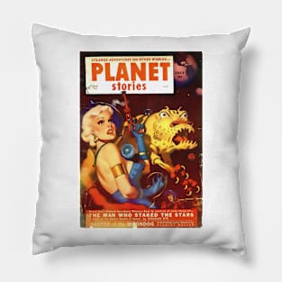 Sci-Fi cover Planet Stories (v3) Pillow