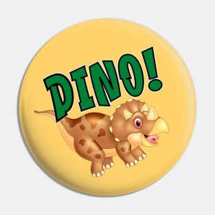 Cute Happy Dinosaur Horned Dino Pin