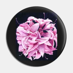 Pink Azalea watercolour painting Pin