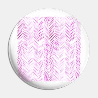 Watercolor Herringbone Pattern - Magenta Pin