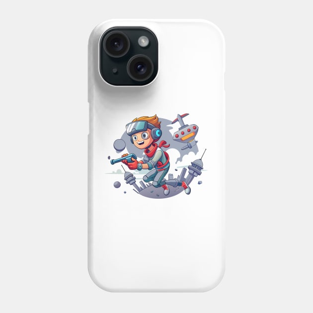 boy playing vr Phone Case by Shapwac12