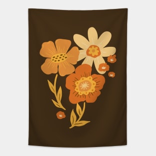 Groovy 60s Floral Party - Bronze Tapestry