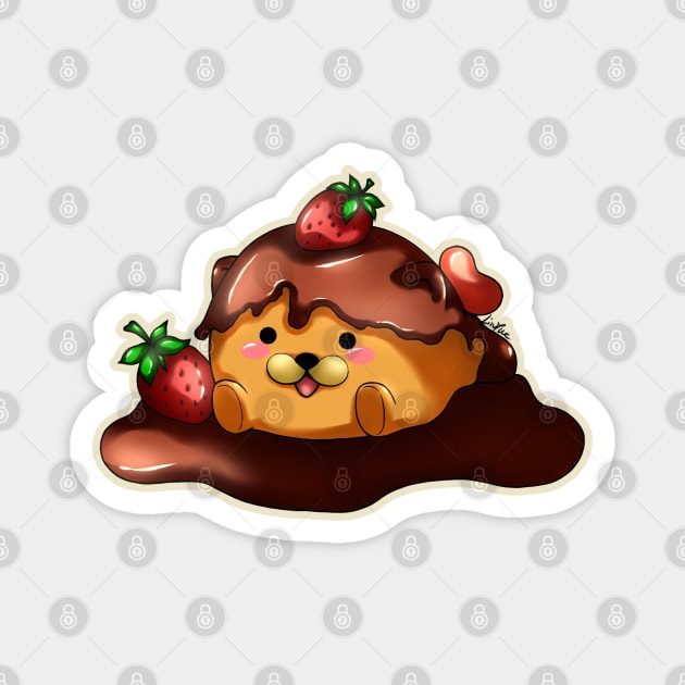 Poko~StrawberryChocolate Magnet by LinYue