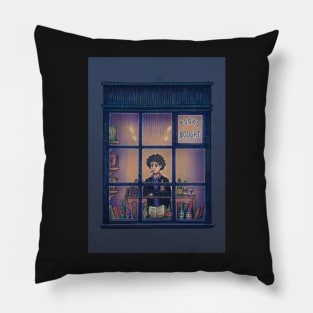 Black Books window Pillow