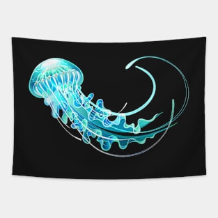 Big Luminous Jellyfish Tapestry