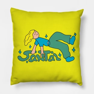 Santai Logo and Illustration Pillow